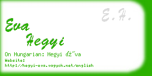 eva hegyi business card